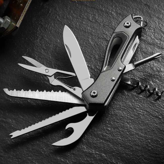 防災グッズ 非常時マルチツール折りたたみナイフ