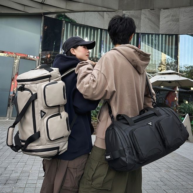 ボストンバッグ 多機能ポケット付き大容量ボストン