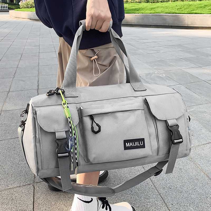 多機能ポケット付き大容量ボストンバッグ 15L 35L