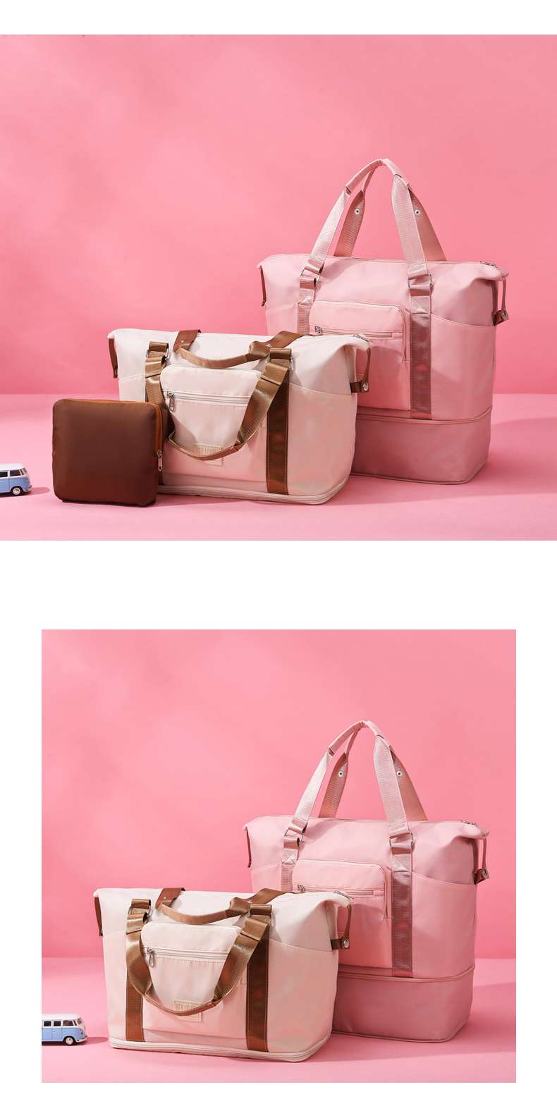 シンプル収納ボストンバッグ