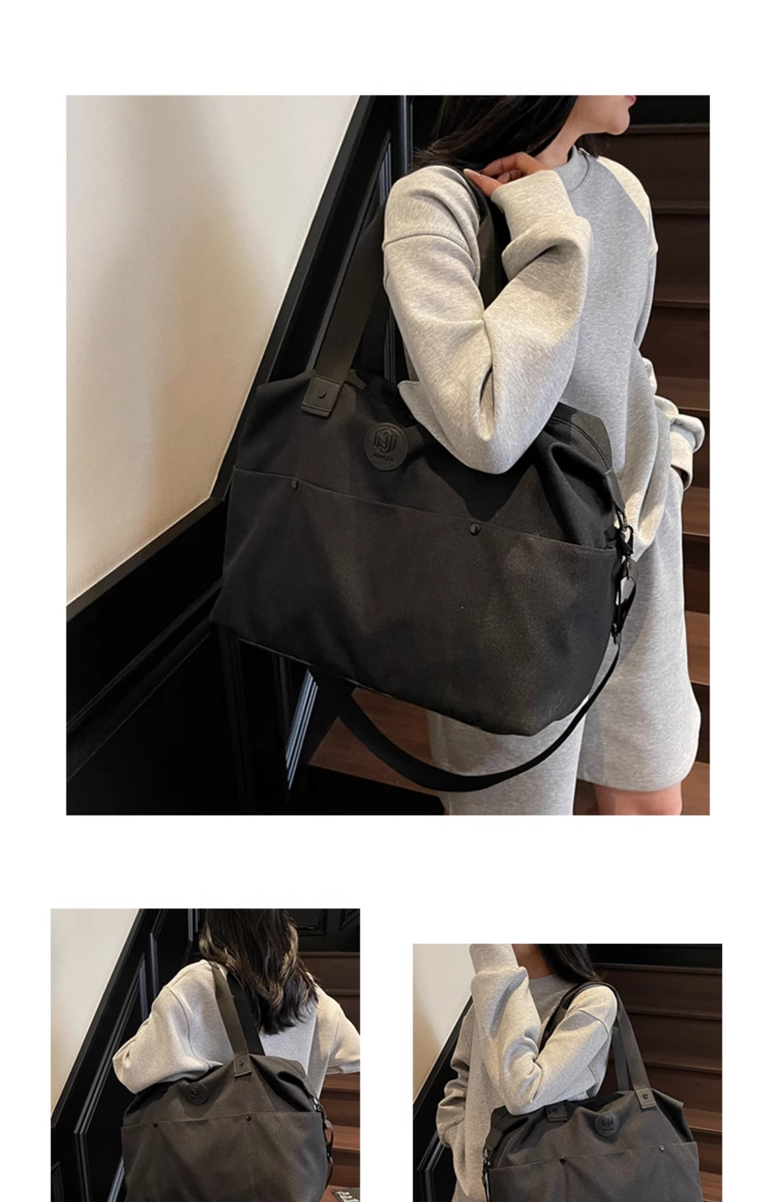 ボストンバッグ シンプル 2WAY キャンバス 旅行バッグ