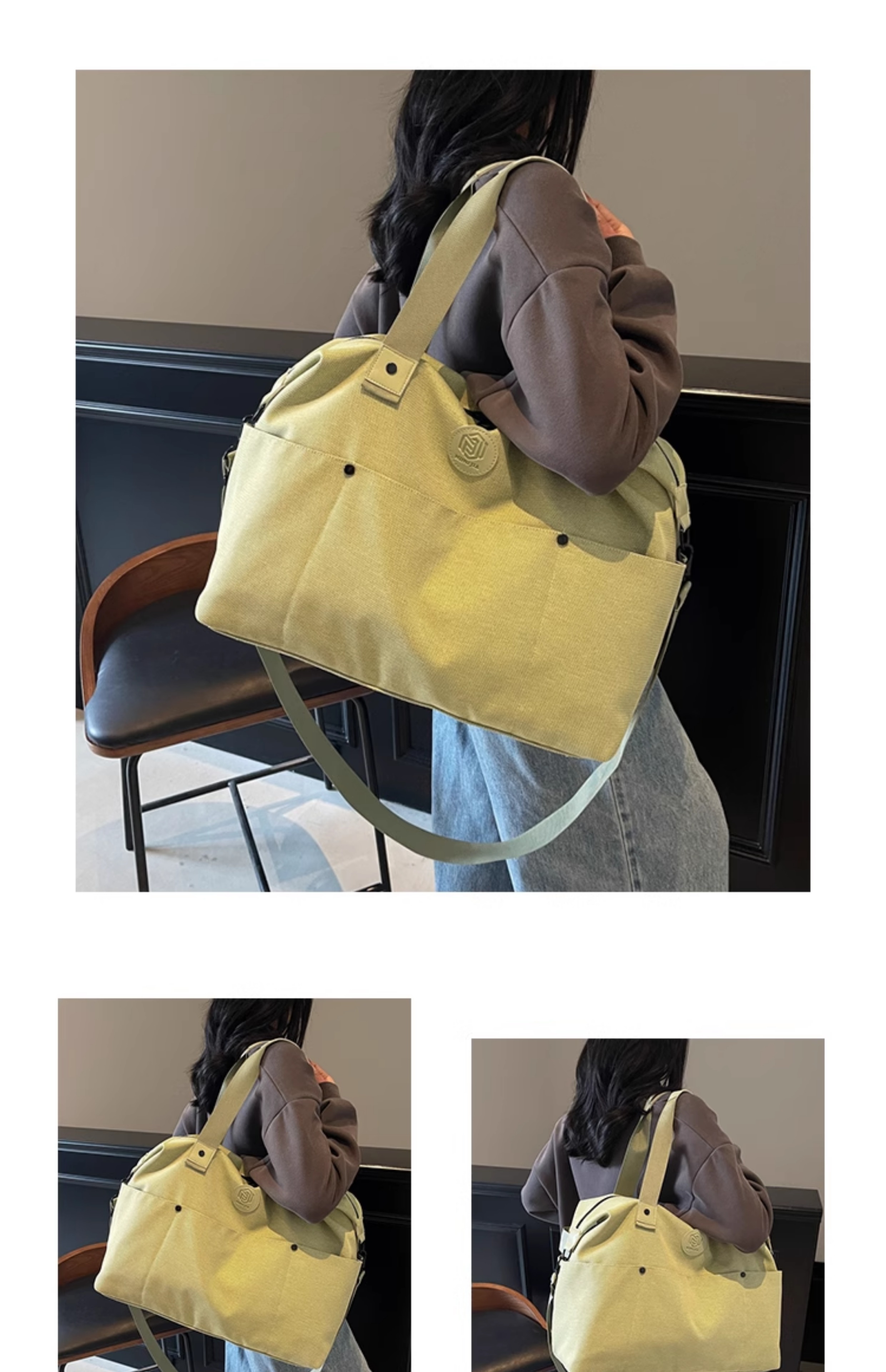 ボストンバッグ シンプル 2WAY キャンバス 旅行バッグ