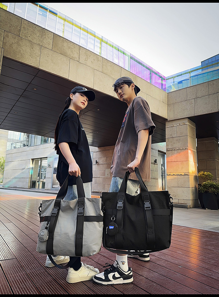 ボストンバッグ シンプル軽量ボストントート 3色展開
