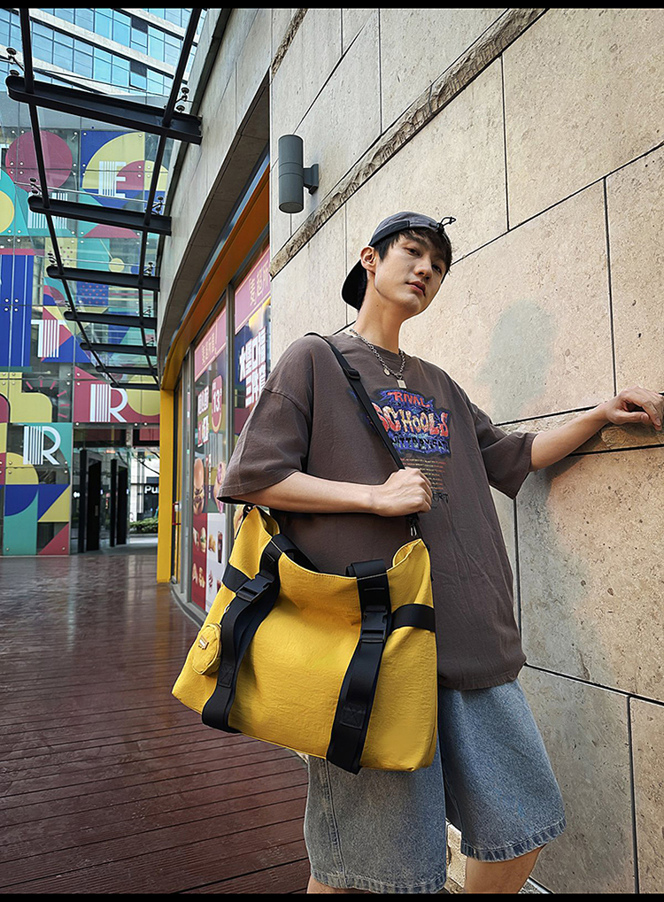 ボストンバッグ シンプル軽量ボストントート 3色展開
