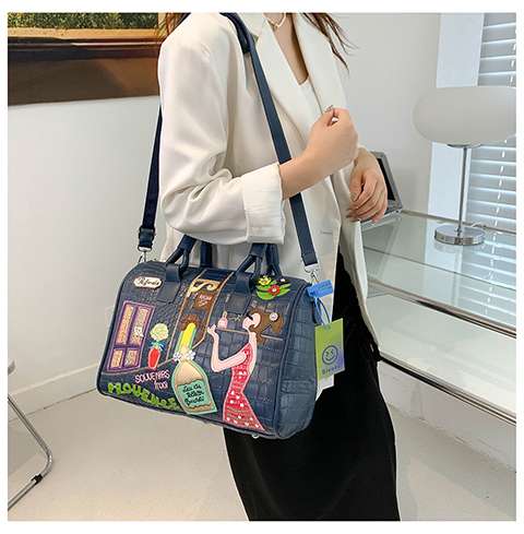 プロヴァンス刺繍デザインボストンバッグ