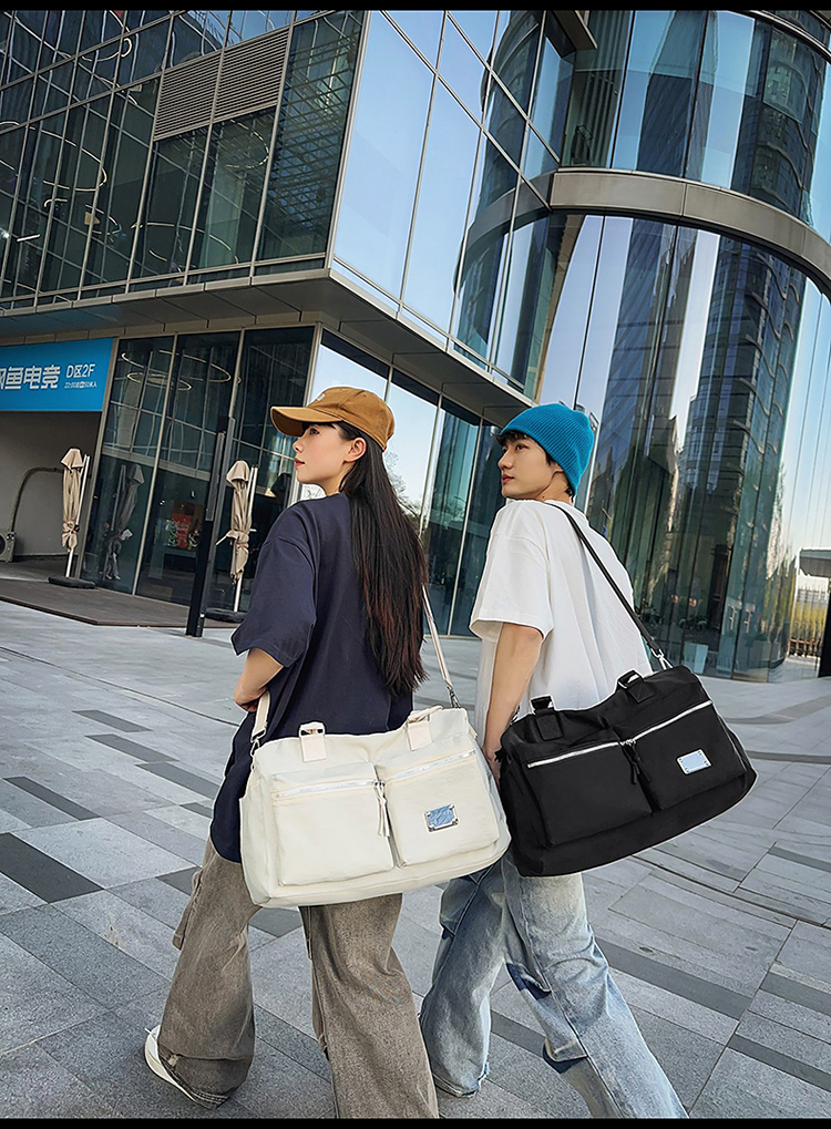 ボストンバッグ 都会派ポケット多機能 軽量 ボストン 6色展開