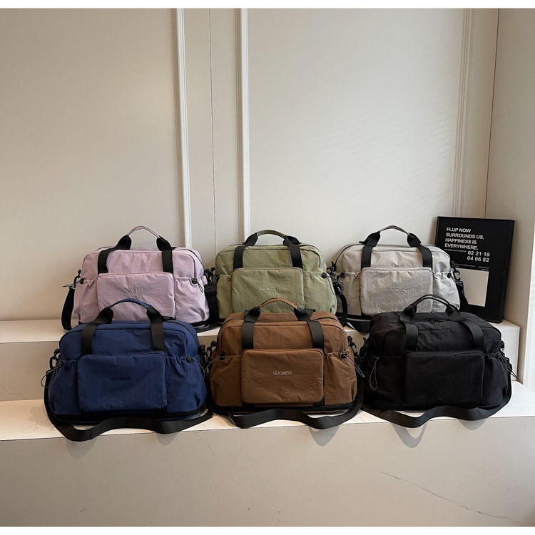ボストンバッグ 多機能ポケット付き 旅行用ボストン 6色展開