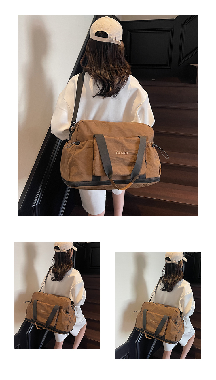 ボストンバッグ 多機能ポケット付き 旅行用ボストン 6色展開