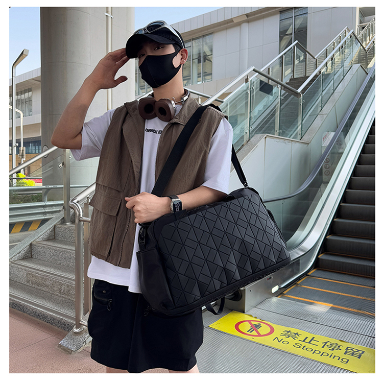 ボストンバッグ 幾何学模様 軽量 旅行ボストン