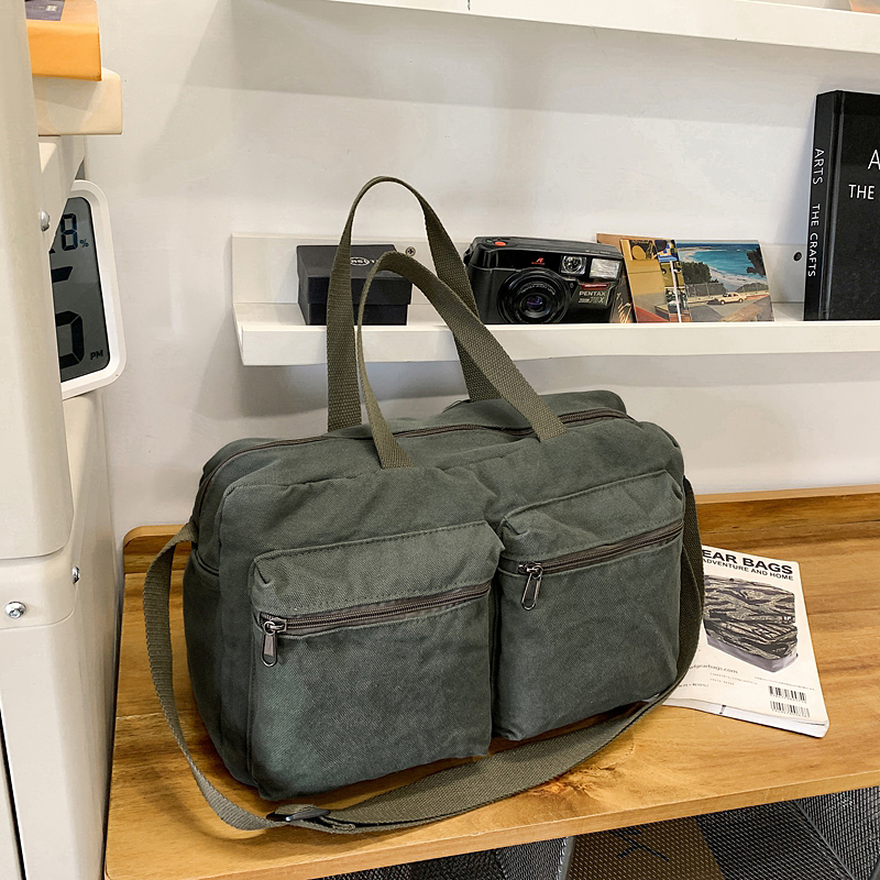 ビンテージ風 多機能ボストンバッグ 4色展開