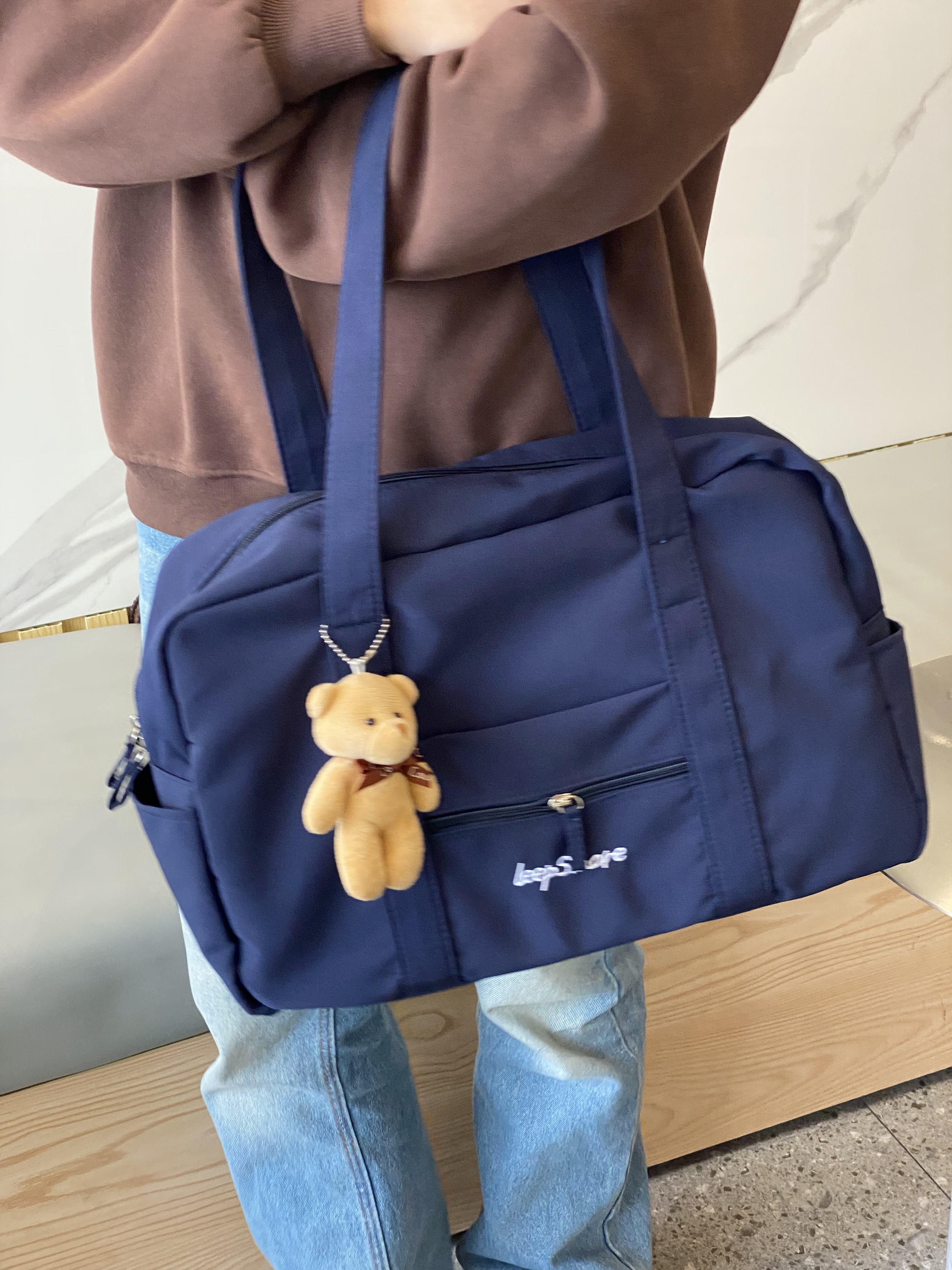 ボストンバッグ くまモチーフ 軽量旅行ボストン