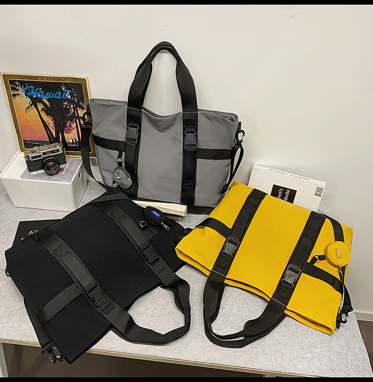 ボストンバッグ シンプル軽量ボストントート 3色展開