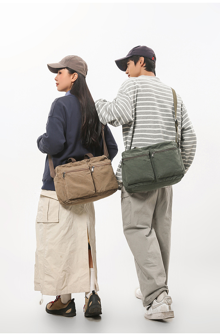 ビンテージ風 多機能ボストンバッグ 4色展開