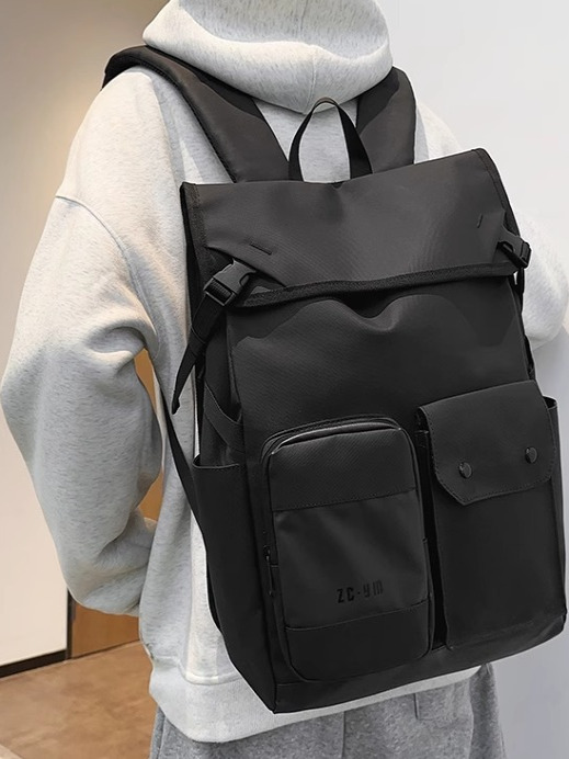 多機能フラップリュック 大容量 2色展開 ブラック/ホワイト