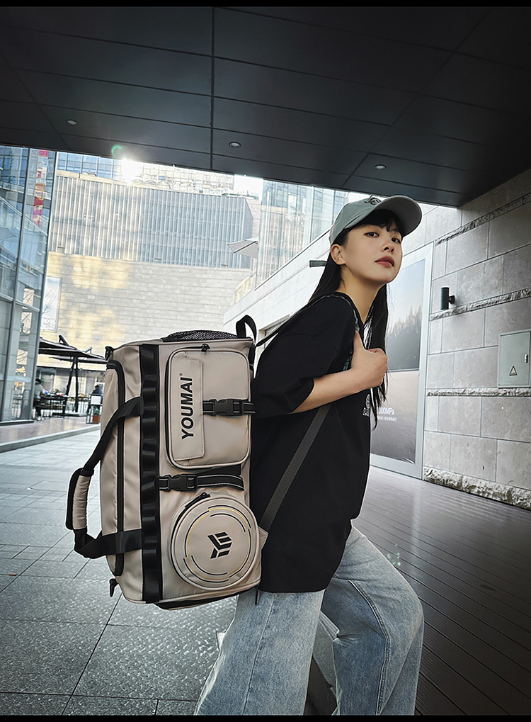 ボストンバッグ 多機能ポケット付き スタイリッシュボストン