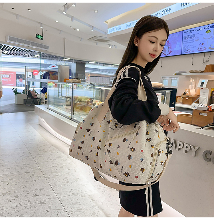 ボストンバッグ 優美模様 軽量旅行ボストン 4色展開