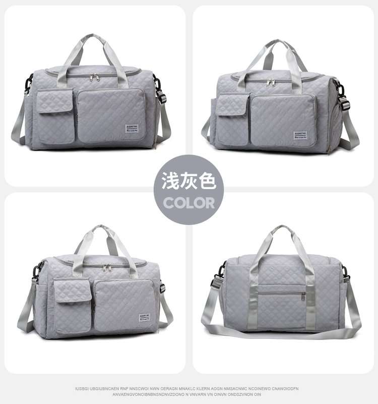 【非表示】多機能ポケット付き軽量ボストンバッグ