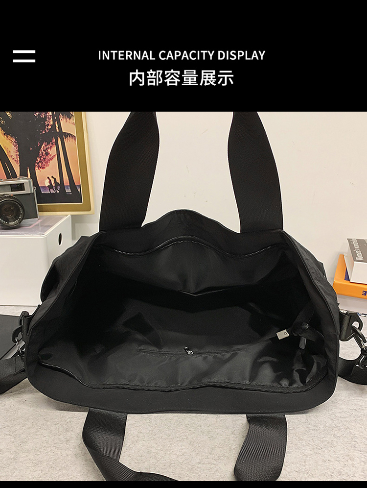 ボストンバッグ シンプル軽量ボストントート 3色展開