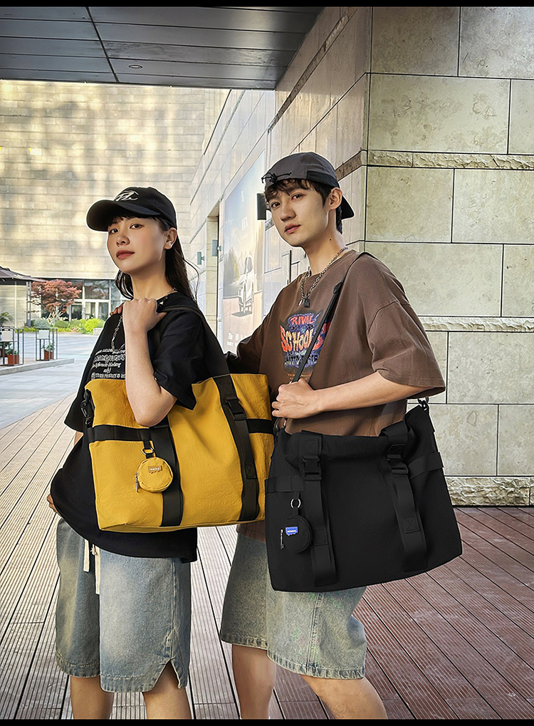 ボストンバッグ シンプル軽量ボストントート 3色展開