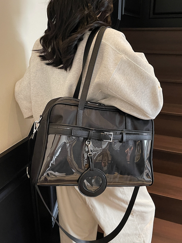 ボストンバッグ 光沢感あふれる多用途ボストンバッグ