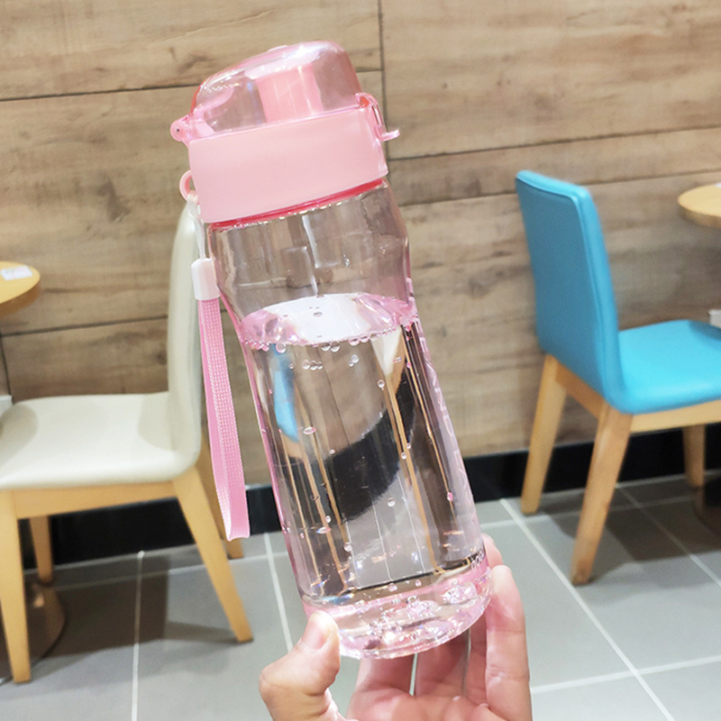 水筒 透明ストロー付きプラスチック携帯水筒