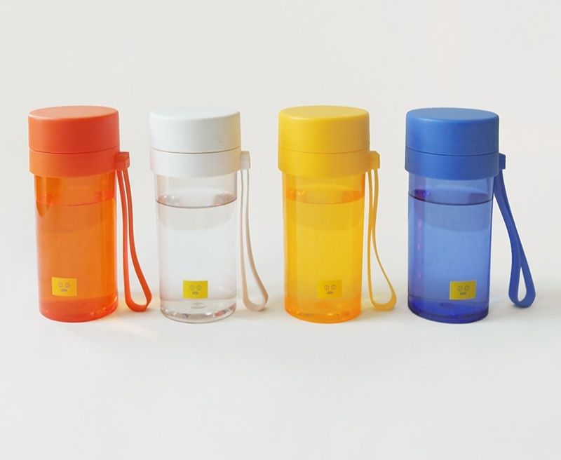 水筒 透明二重構造プラスチック製携帯用水筒