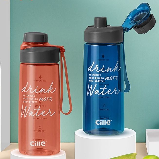 水筒 健康習慣応援ワンタッチ開閉プラスチック製水筒