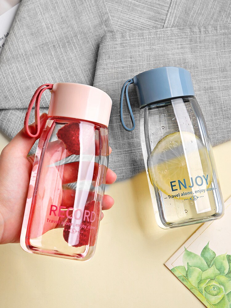 水筒 フルーツ入れ付き透明プラスチック製携帯水筒