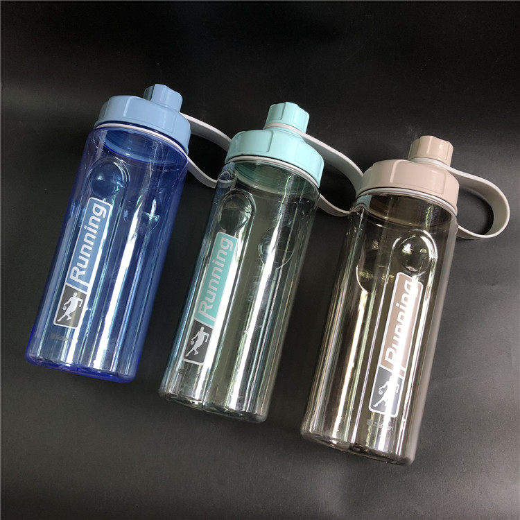 水筒 運動用透明プラスチック製ハンドル付き水筒