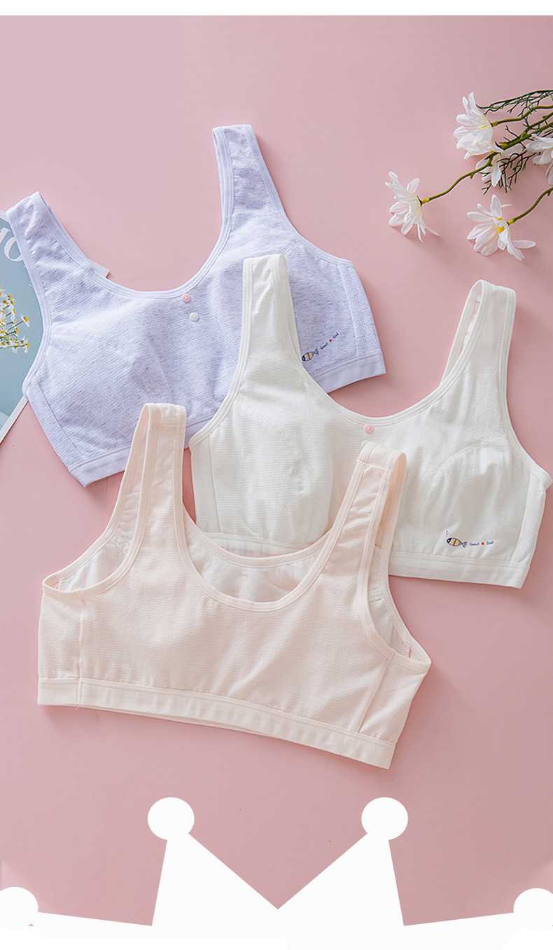 【２枚セッ】中学生ブラ やさしい肌触り 成長期応援 コットンブラ
