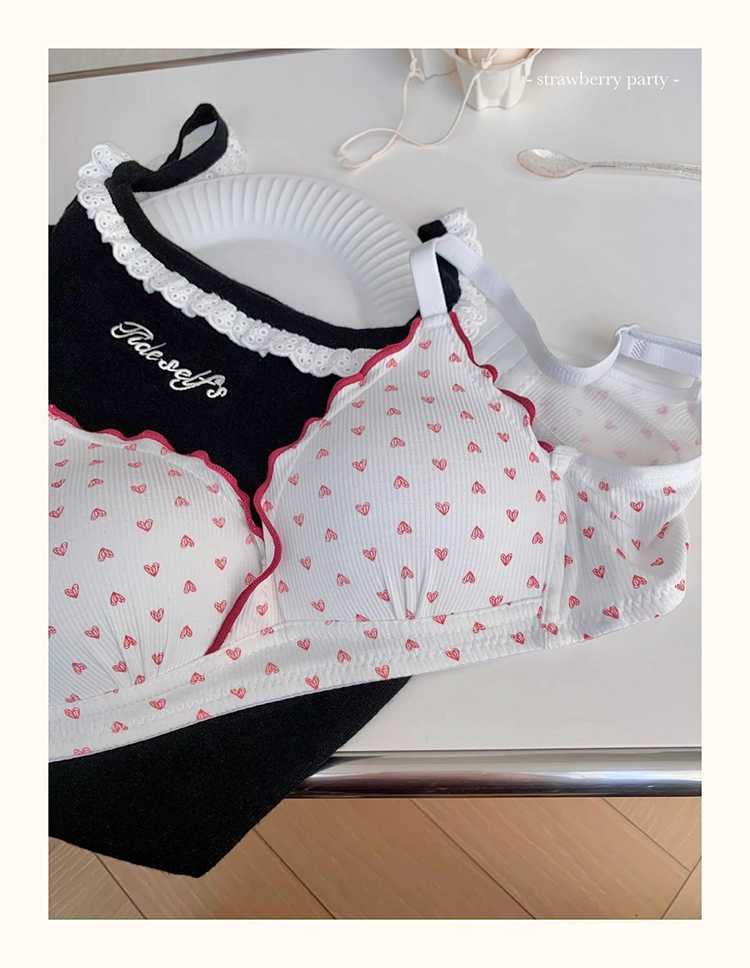  中学生ブラ ハートフリル キュートワイヤーブラ