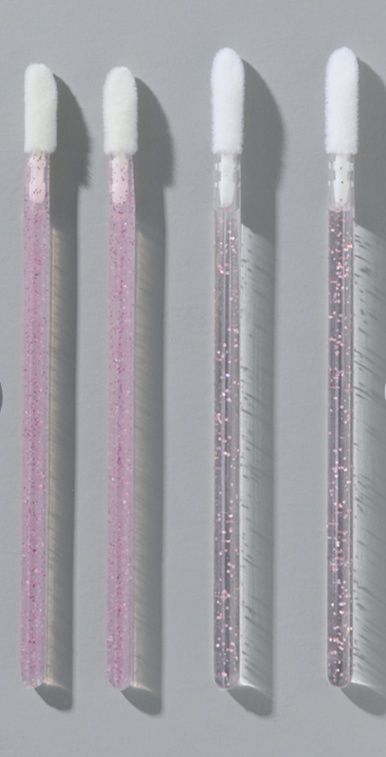 メイクブラシ リップ 透明ケース入り キラキラチークブラシ