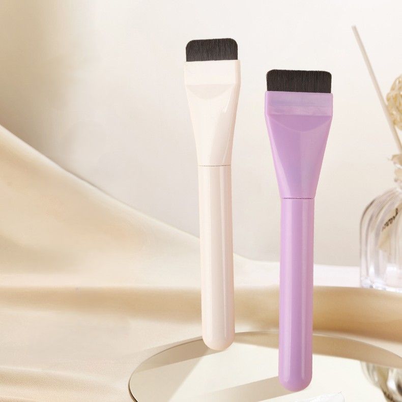 メイクブラシ プロ仕様平筆型ファンデーション専用ブラシ