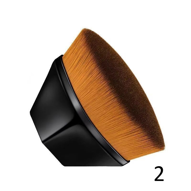 メイクブラシ 多面体型プロ仕様ファンデーション専用ブラシ