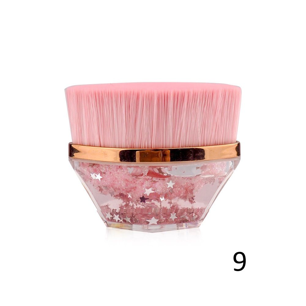 メイクブラシ 多面体型プロ仕様ファンデーション専用ブラシ