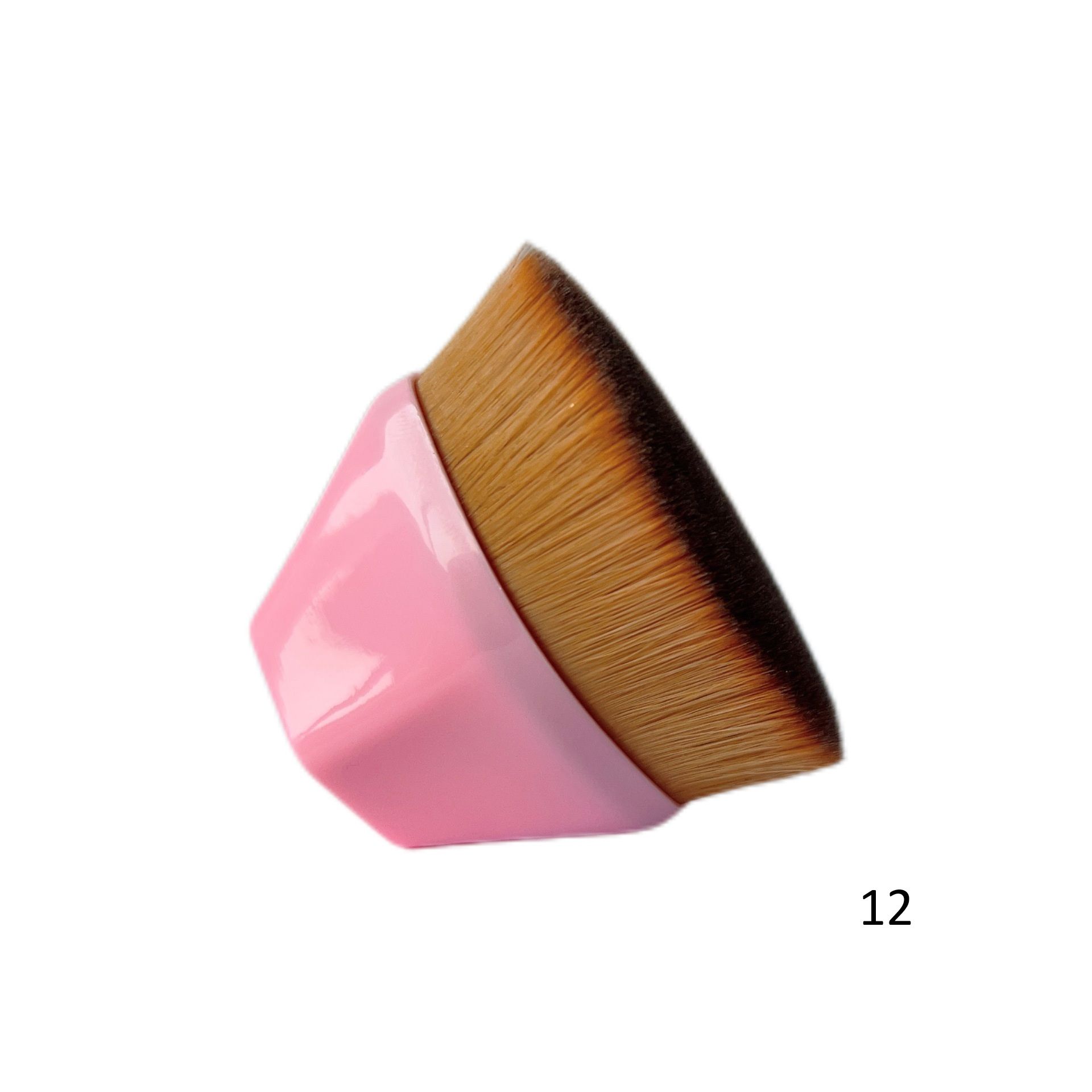 メイクブラシ 多面体型プロ仕様ファンデーション専用ブラシ