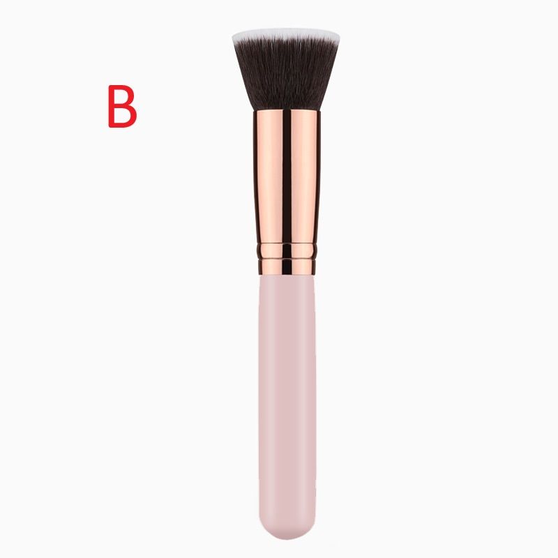 メイクブラシ 高品質人工毛平筆ファンデーション専用筆