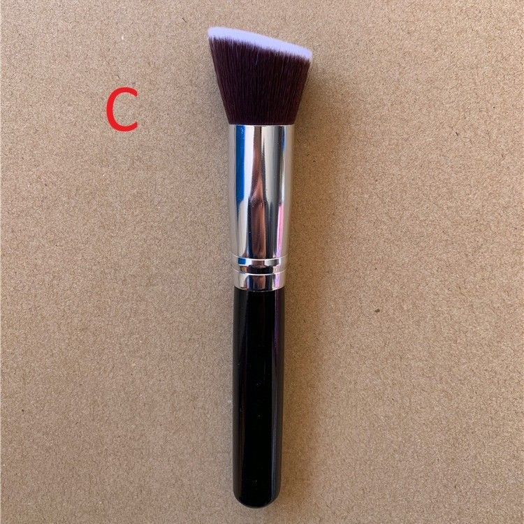 メイクブラシ 高品質人工毛平筆ファンデーション専用筆