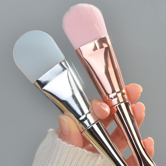 メイクブラシ 双頭設計面膜専用ファンデーションブラシ