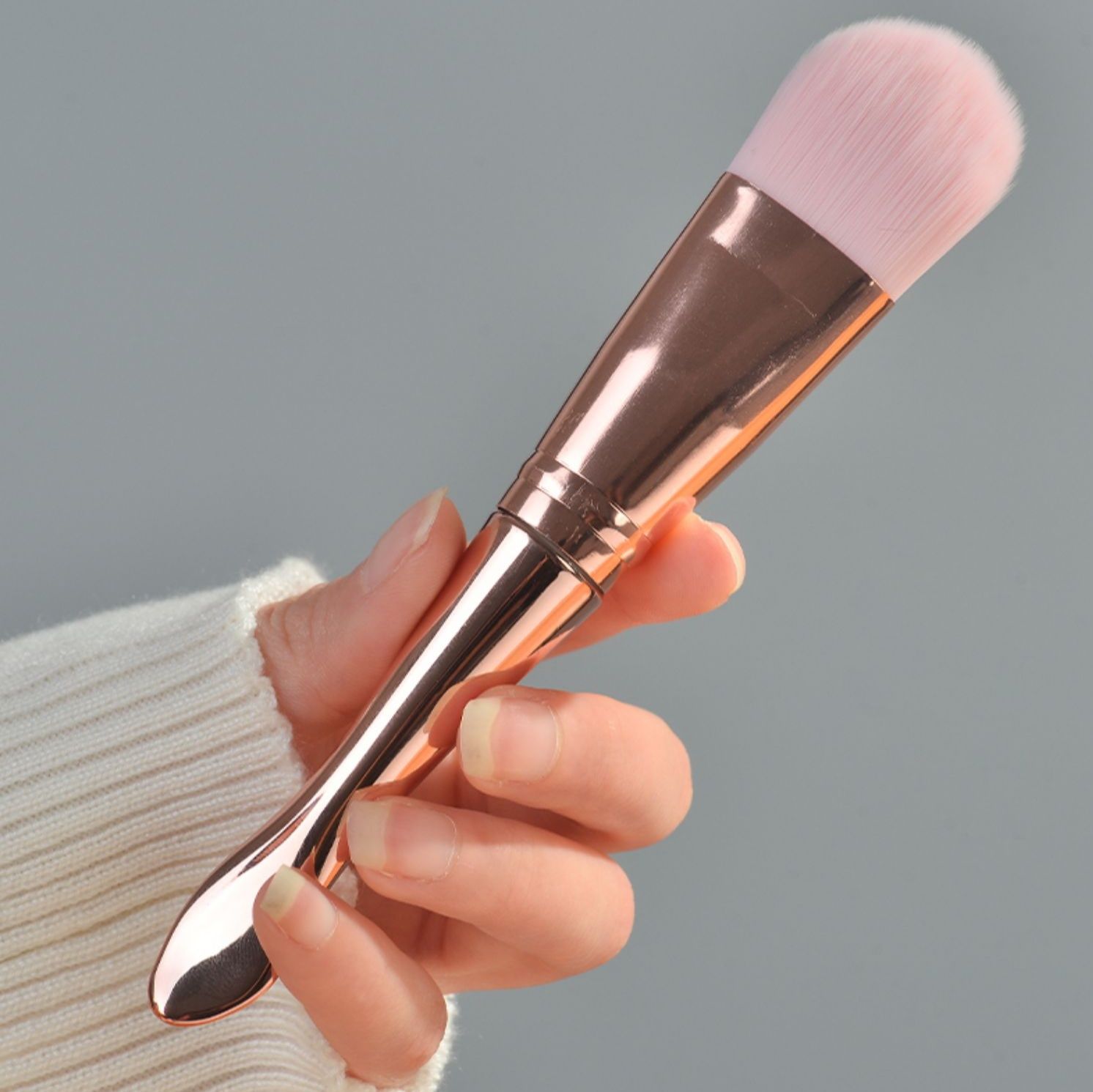 メイクブラシ 双頭設計面膜専用ファンデーションブラシ