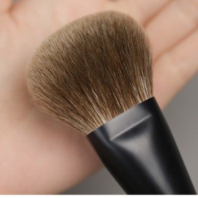 メイクブラシ 高密度天然毛ファンデーション用丸型ブラシ