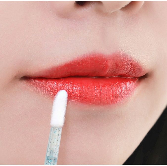 メイクブラシ きらめきグリッター入りリップブラシ