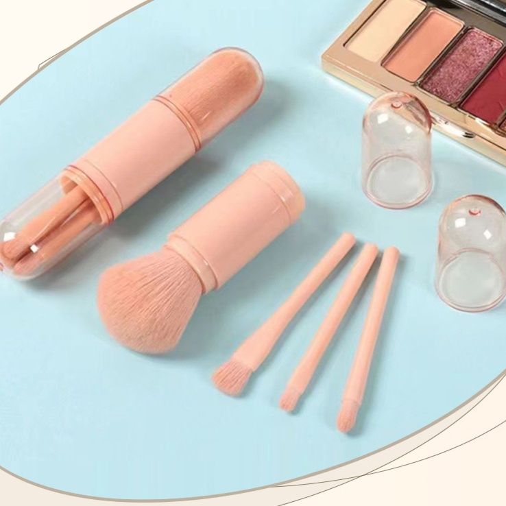 メイクブラシ 持ち運び便利な収納ケース付き多機能メイクブラシセット