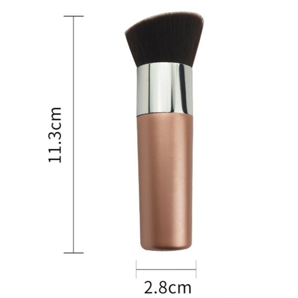メイクブラシ 斜めカット平型ファンデーションブラシ