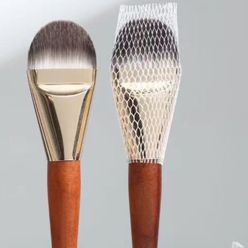 メイクブラシ 薄塗り仕上げ舌型ファンデーションブラシ