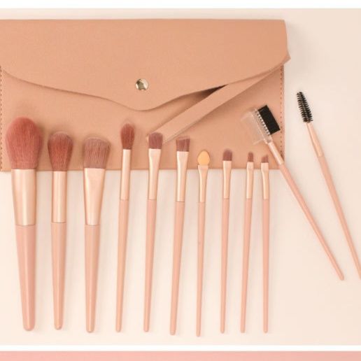 メイクブラシ プロ仕様多機能メイクブラシ十二本セット専用ポーチ付き