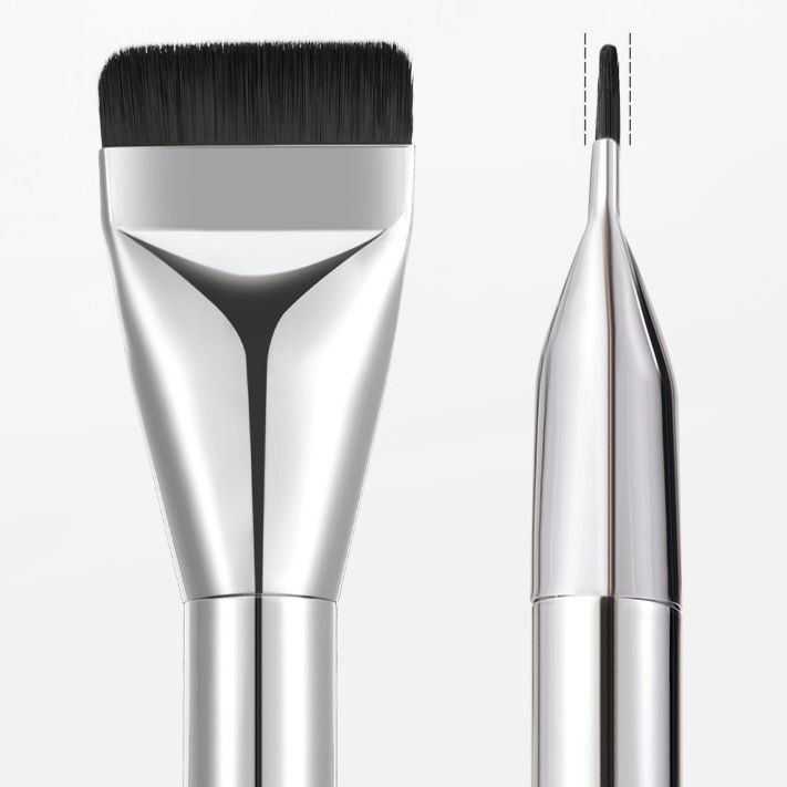 メイクブラシ プロ仕様平筆型ファンデーションブラシ