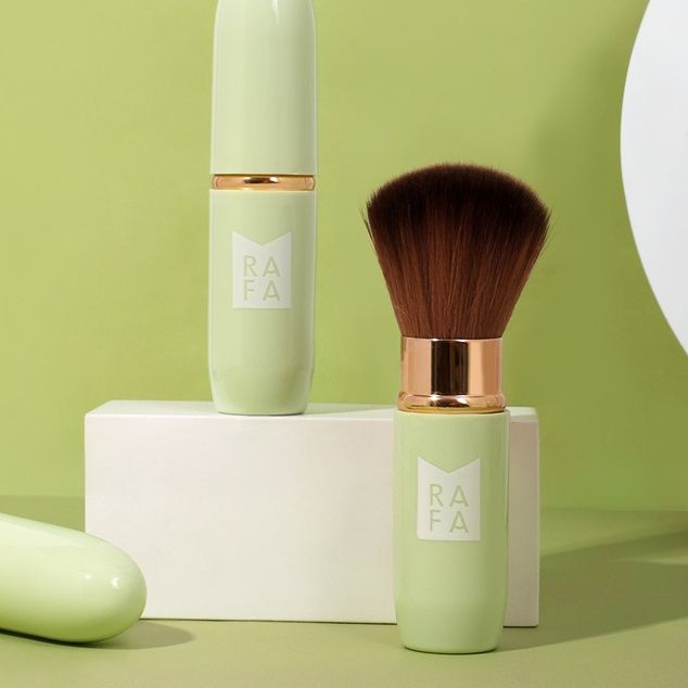 メイクブラシファンデーション 伸縮式携帯用パウダーメイクブラシ