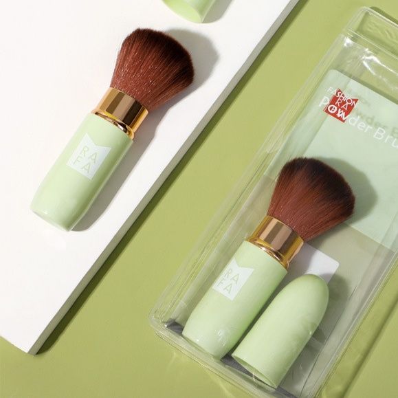 メイクブラシファンデーション 伸縮式携帯用パウダーメイクブラシ