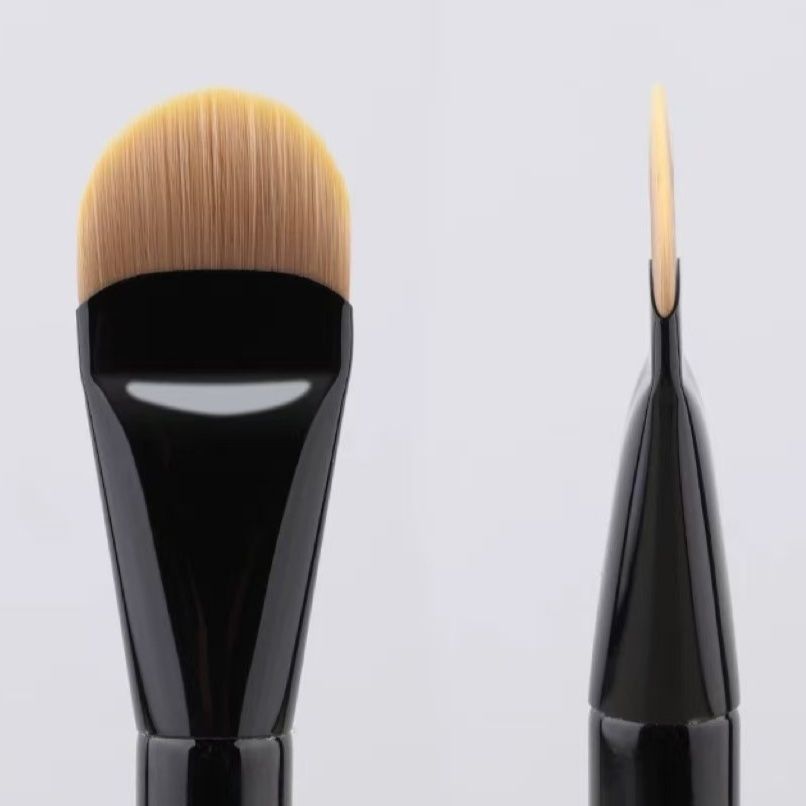 メイクブラシ プロ仕上げ扁平ファンデーションブラシ
